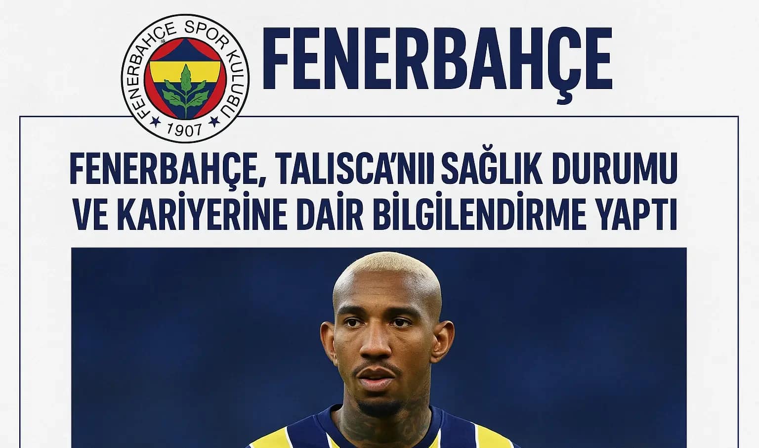 Fenerbahçe, Talisca’nın Sağlık Durumu ve Kariyerine Dair Bilgilendirme Yaptı