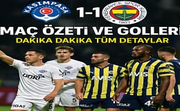 Kasımpaşa-Fenerbahçe 1-1 bitti! Maç özeti ve golleri: Dakika dakika tüm detaylar