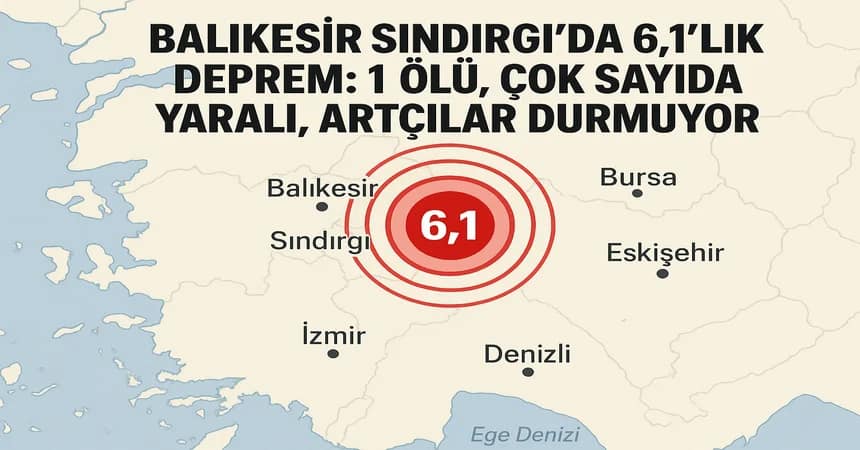 Balıkesir Sındırgı’da 6,1’lik Deprem : Can Kaybı, Yaralılar ve Artçı Deprem