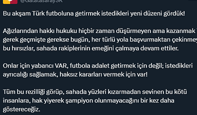 Galatasaray’dan Fenerbahçe Maçı Sonrası Sert Tepki!