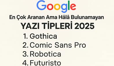 Google’da En Çok Aranan Ama Hâlâ Bulunamayan Yazı Tipleri! 2025