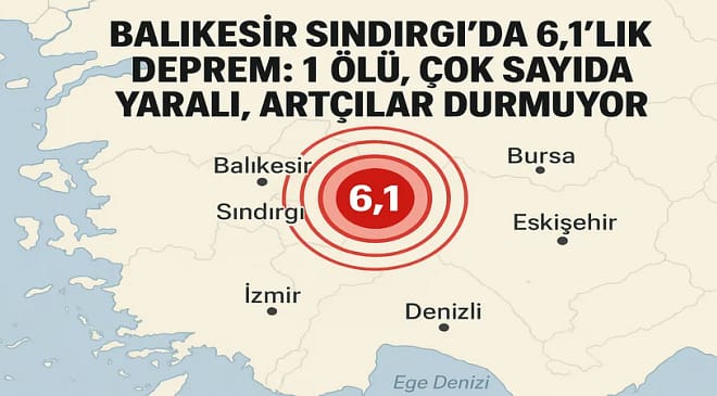 Balıkesir Sındırgı’da 6,1’lik Deprem : Can Kaybı, Yaralılar ve Artçı Deprem