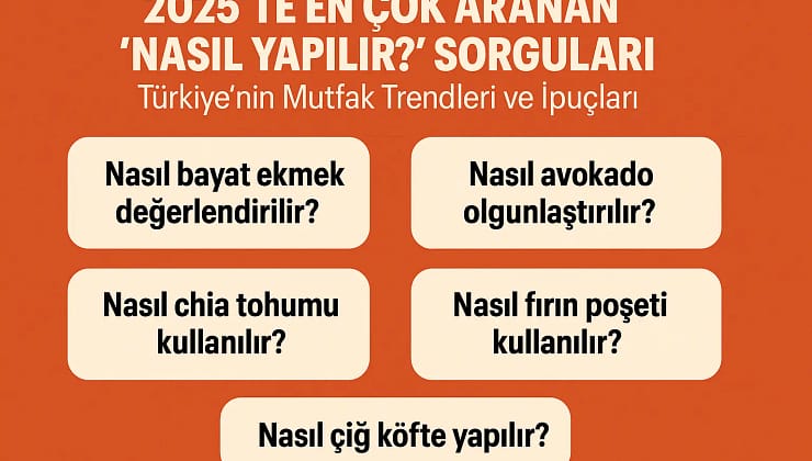 2025’te En Çok Aranan “Nasıl Yapılır?” Sorguları: Türkiye’nin Mutfak Trendleri ve İpuçları