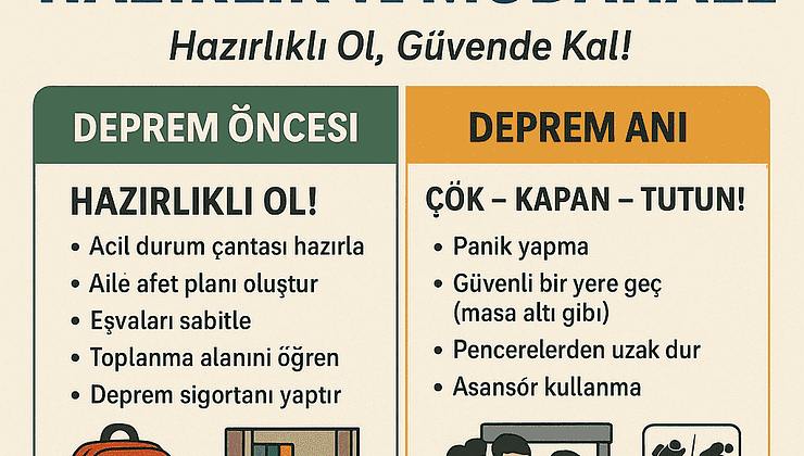 DEPREM OLURKEN YAPILMASI GEREKENLER VE YAPILMAMASI GEREKENLER NELERDİR
