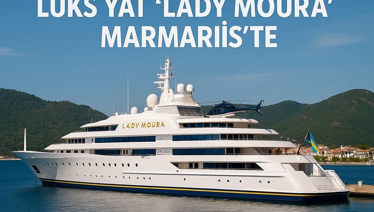 Lüks Yat ‘Lady Moura’ Marmaris’te Demirledi